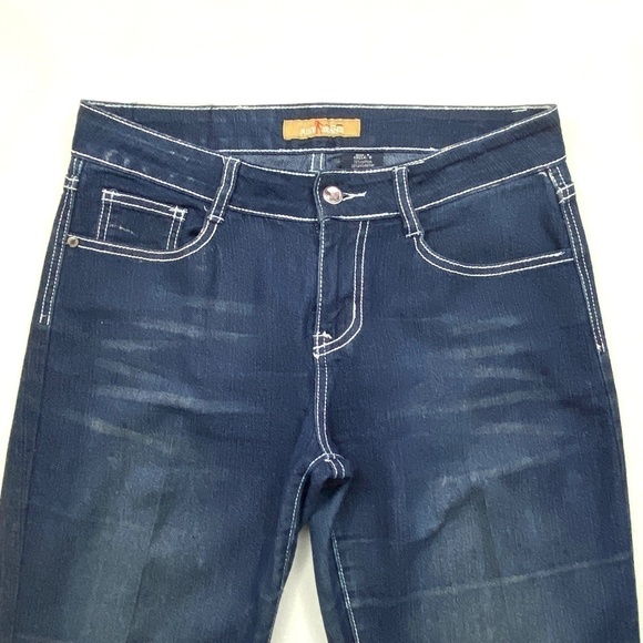 Just Jeans Skinny Leg Mid Rise Women's size 6 Dark Wash Blue Denim Jeans - Picture 2 of 4